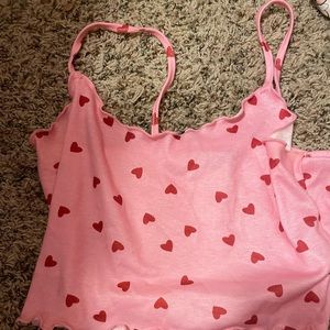 pink heart tank top